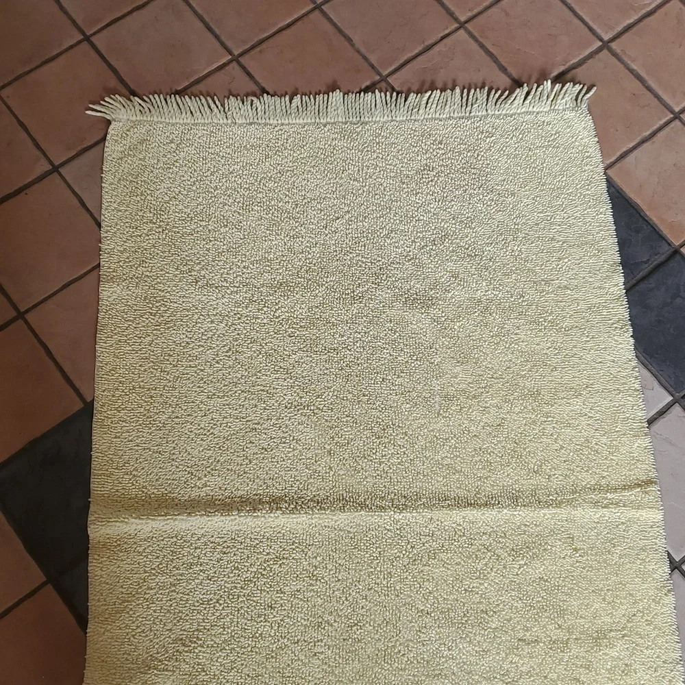 Vintage Yellow Chenille Textured 27.5